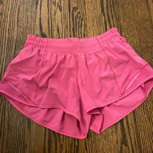 Lululemon sonic pink hotty hot shorts